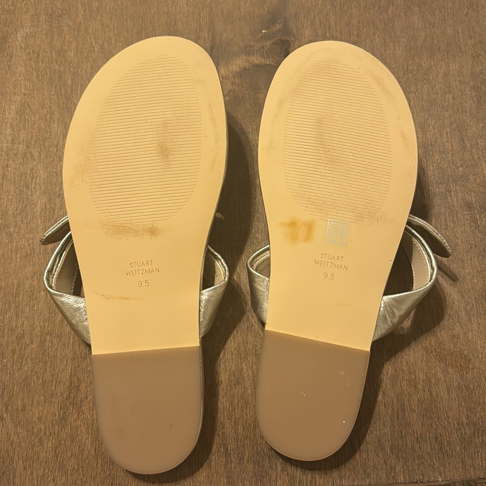STUART WEITZMAN Leather Flat Sandals - Picture 4 of 6